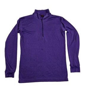 PATAGONIA Shirt Mens S Capilene Baselayer Midweight‎ Purple Thermal 1/4 Zip